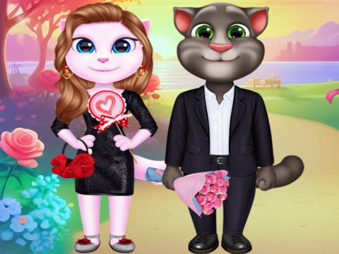 Spiel Kitty -Paar schöner Valentinstag  Online