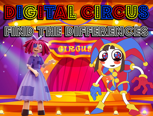 Spiel Digitale Zirkus finden die Unterschiede  Online