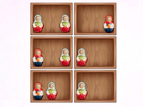 Spiel Sortieren Sie nach matryoshka Regalen!  Online