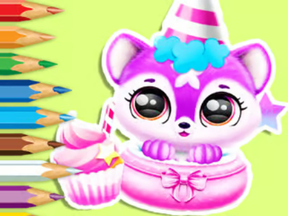 Spiel Malbuch: Baby Fluffs Geburtstag  Online