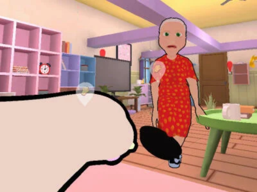 Spiel Katze und Oma: Flucht  Online