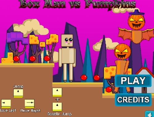 Spiel Box Man gegen Kürbisse  Online