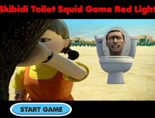 Spiel Skibidi Toiletten -Tintenfischspiel rotes Licht  Online