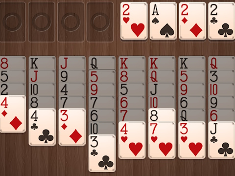 Spiel Holz freecell  Online