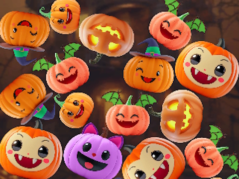 Spiel Kürbisse zusammenführen: Halloween!  Online