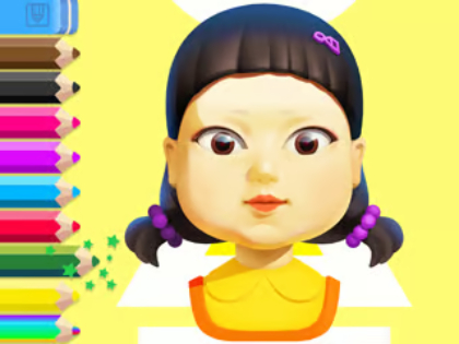Spiel Malbuch: Tintenfischspielpuppe  Online