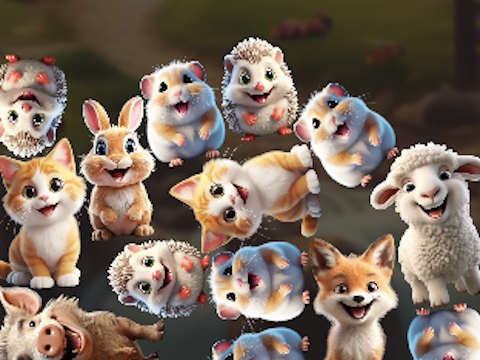 Spiel Fusion Tiere 2048!  Online