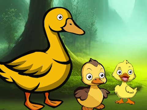 Spiel Entenfamilie erreichen Teich  Online