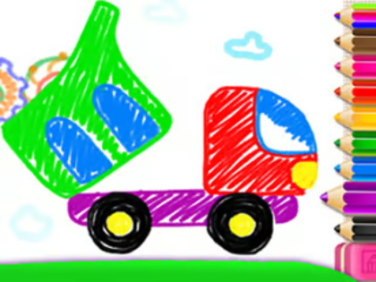 Spiel Kleinkindzeichnung: Tanklastwagen  Online
