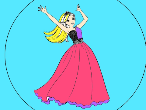 Spiel Barbie Malbücher  Online