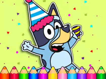 Spiel Malbuch: Blueys Geburtstag  Online