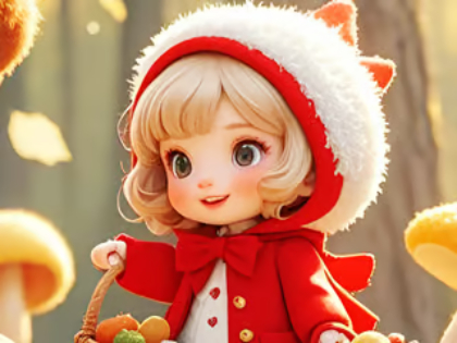Spiel Puzzle: kleine rote Reithaube  Online