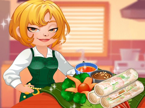 Spiel Roxies Küche: Frühlingsrolle  Online