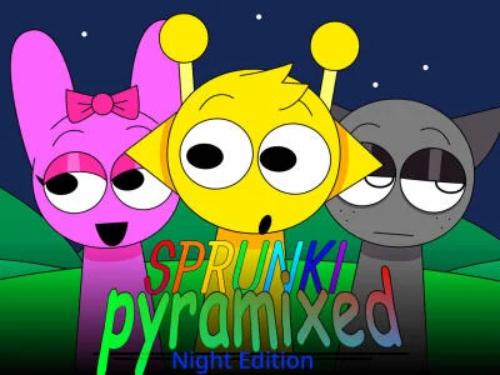 Spiel Sprunki Pyramixed: Nachtausgabe  Online