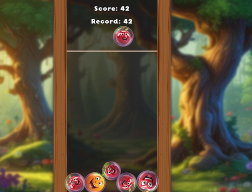 Spiel Passen Sie Früchte in Blasen an!  Online