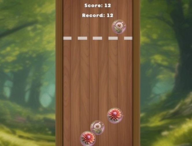 Spiel Fusion Blumen in Bubbles 2048!  Online