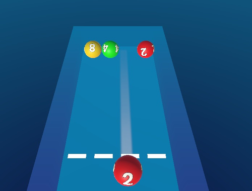 Spiel Führen Sie die Bälle 2048 Billard!  Online