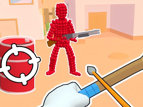 Spiel Stickman Archer: Schießen von Pfeilen auf Reds  Online