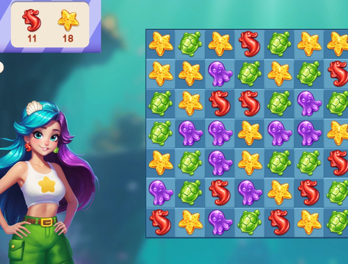 Spiel Unterwasserabenteuer: Match 3  Online