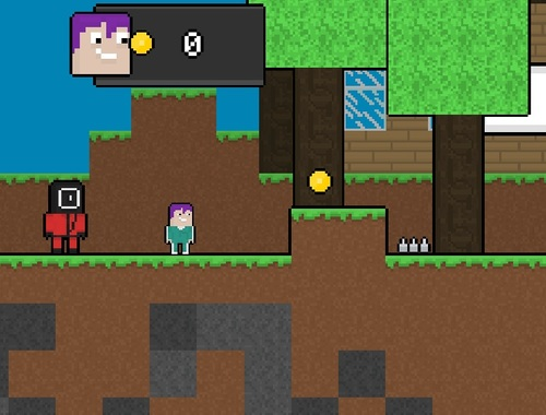 Spiel Tintenfisch -Flucht, aber Blockworld  Online