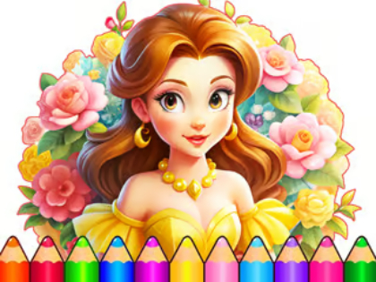 Spiel Malbuch: Blumenbezug  Online
