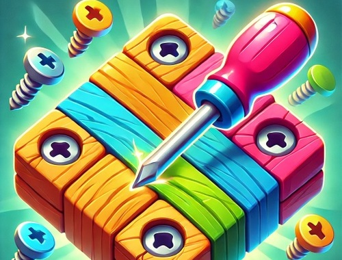 Spiel Holzrätsel abschrauben  Online