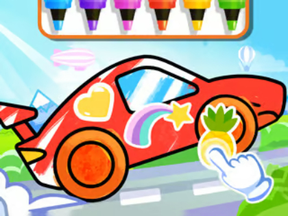Spiel Malbuch: Rennwagen  Online