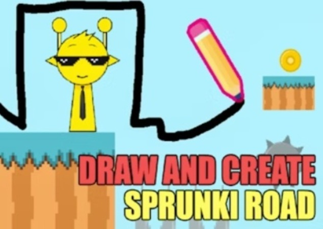 Spiel Zeichnen und erstellen Sie die Sprunki Road  Online