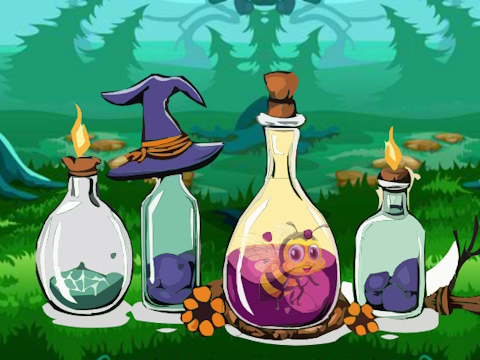 Spiel Flasche festgeklebte Honigbiene Flucht  Online