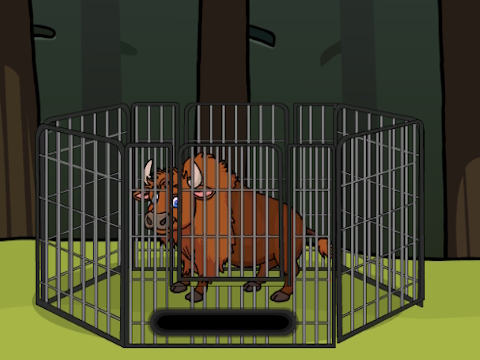Spiel Rette den Bison aus dem Käfig  Online