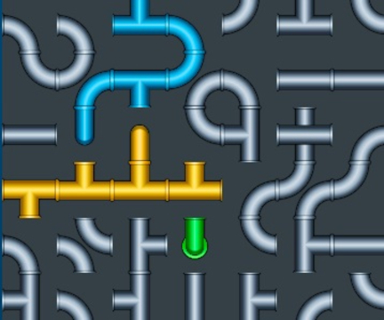 Spiel Schließen Sie das Rohrwater -Puzzle an  Online