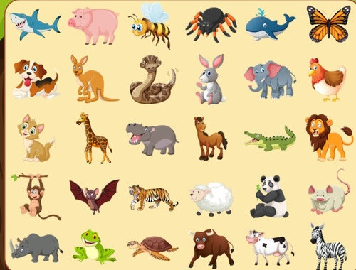 Spiel Tiere entdecken  Online