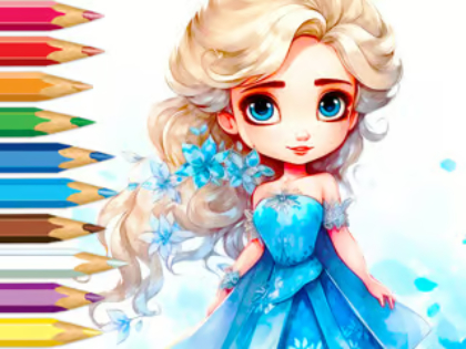 Spiel Malbuch: Frozen Princess  Online
