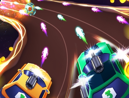 Spiel Autoverteidigung zusammenführen  Online