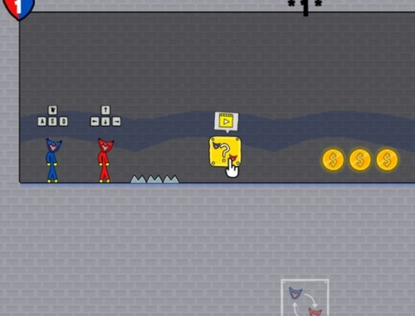 Spiel Stickman Huggy Party Duo  Online