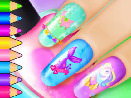 Spiel Malbuch: Nail Art Salon  Online