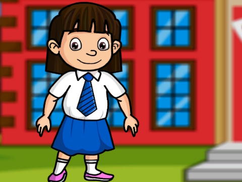 Spiel Rette das kleine Mädchen aus der Schule  Online