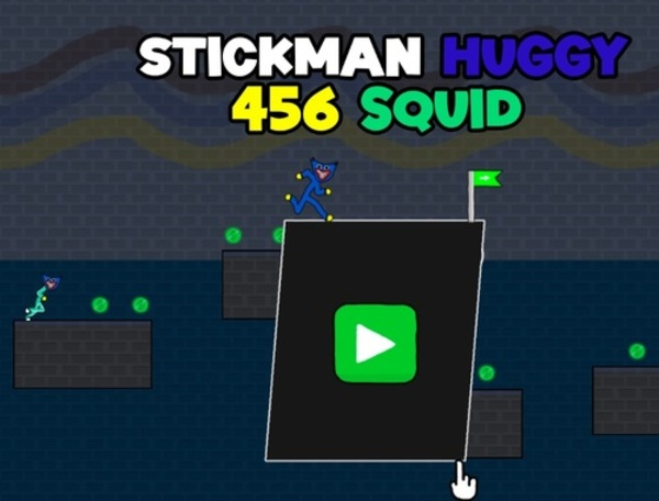 Spiel Stickman Huggy 456 Tintenfisch  Online