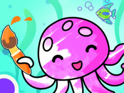 Spiel Malbuch: Aquarium  Online