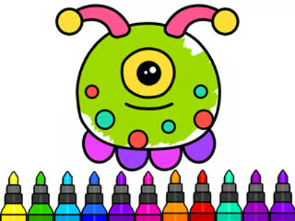 Spiel Malbuch: Alien  Online