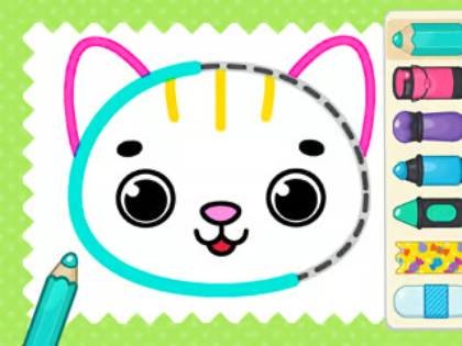 Spiel Malbuch: Meine Katze  Online