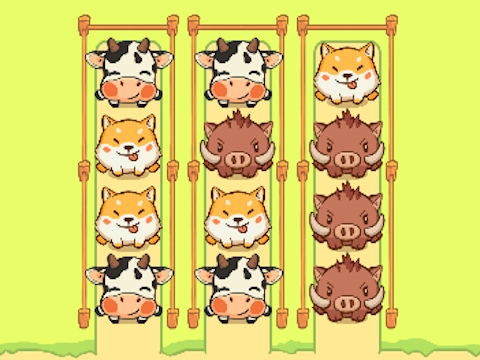 Spiel Tier sortieren süßes Spiel Puzzle  Online