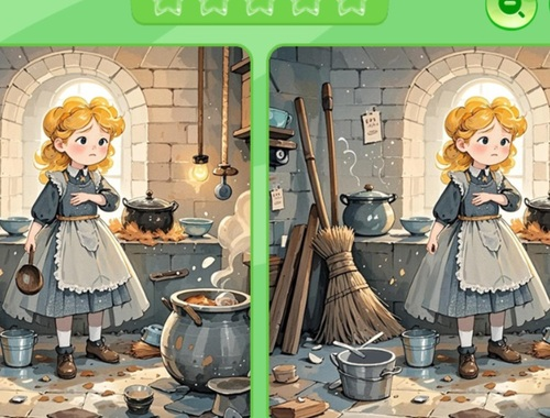 Spiel Finden Sie die Unterschiede: Aschenputtel  Online