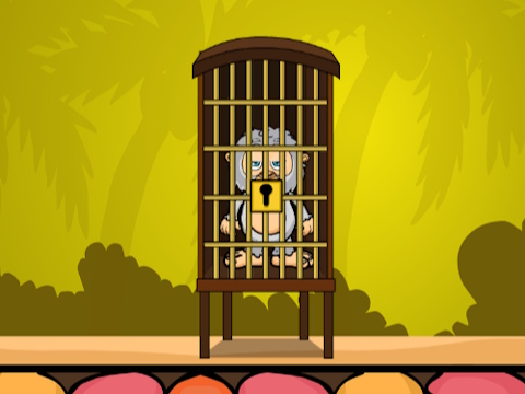 Spiel Rette den süßen weißen Affen  Online
