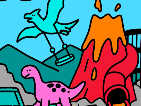 Spiel Farbe nach Code Dino Park  Online