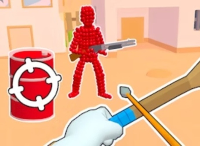 Spiel Stickman Archer schießt Pfeile auf Reds  Online