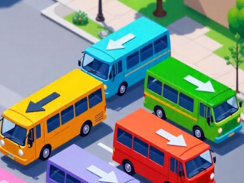 Spiel Verrückter Busauto -Marmeladeparkplätze  Online