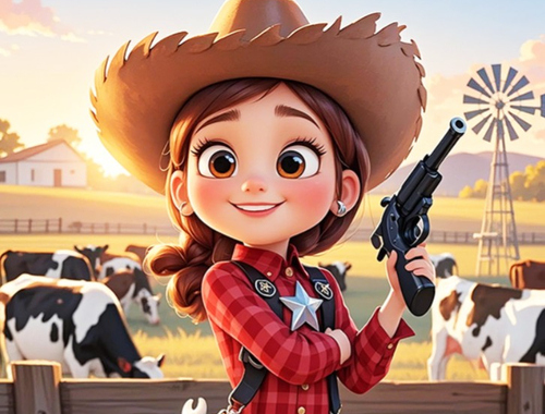 Spiel Finden Sie die Unterschiede: Kuhfarm  Online