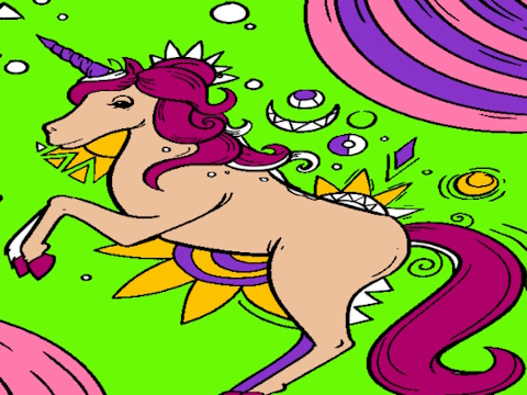 Spiel Magische Einhorn Malvorlagen  Online