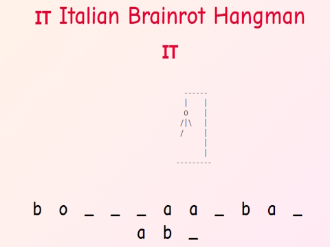 Spiel Italienischer Brainrot Hangman!  Online